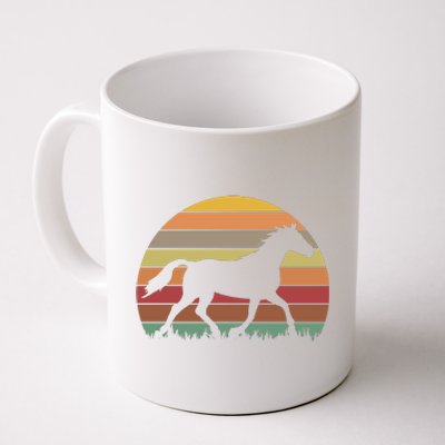 Retro Sunset Horse Coffee Mug