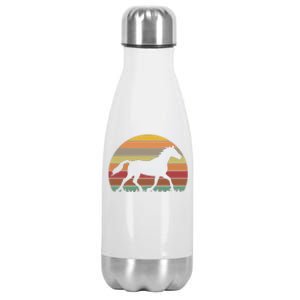 Retro Sunset Horse Stainless Steel Insulated Water Bottle