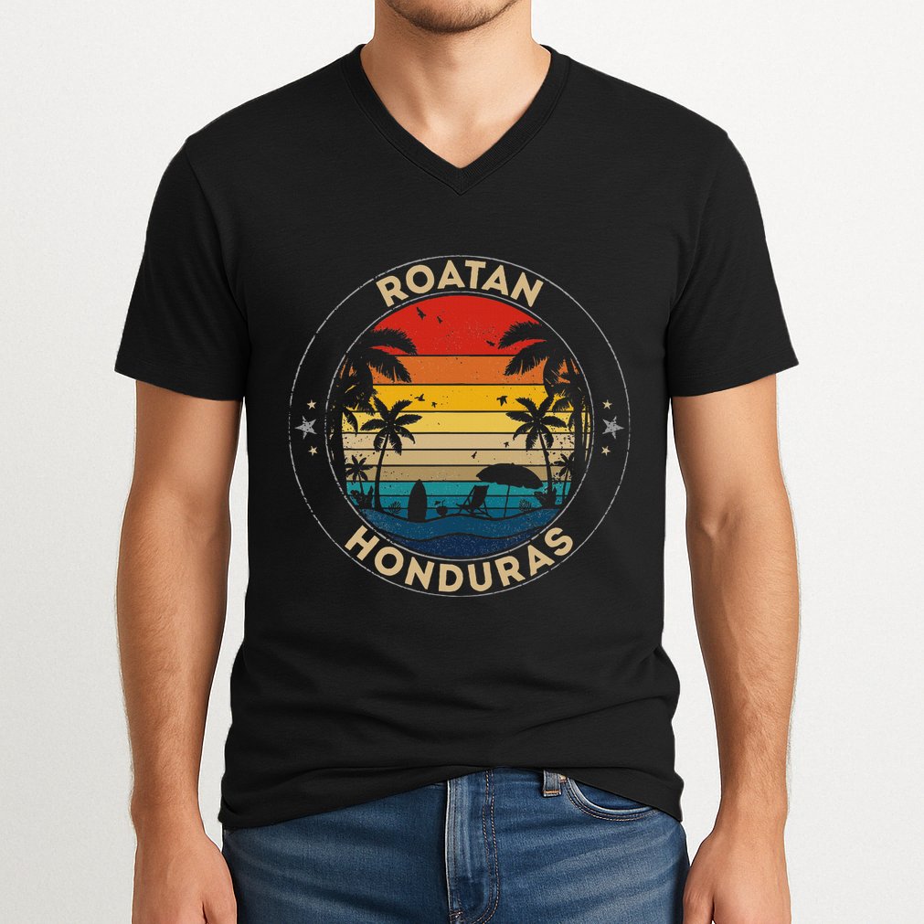 Roatan Souvenir Honduras Reminder V-Neck T-Shirt