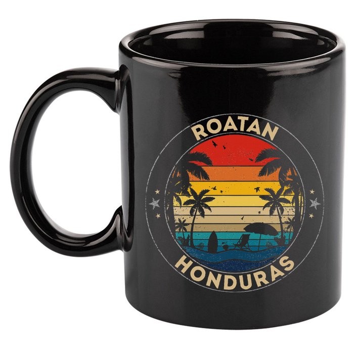 Roatan Souvenir Honduras Reminder 11oz C Handle Ceramic Mug