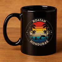 Roatan Souvenir Honduras Reminder 11oz C Handle Ceramic Mug
