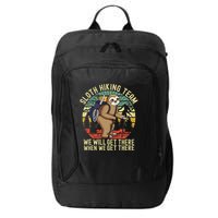 Retro sloth Hiking team we'll get there when we get there City Backpack