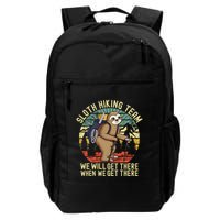 Retro sloth Hiking team we'll get there when we get there Backpack