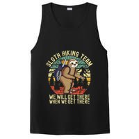 Retro sloth Hiking team we'll get there when we get there PosiCharge Competitor Tank