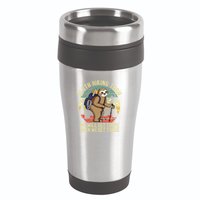 Retro sloth Hiking team we'll get there when we get there  16oz Travel Tumbler