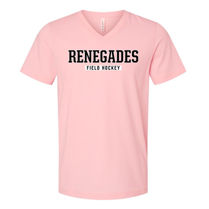 Renegades Shawnee High School Field Hockey V-Neck T-Shirt