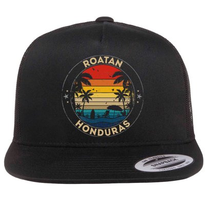 Roatan Souvenir Honduras Reminder Flat Bill Trucker Hat