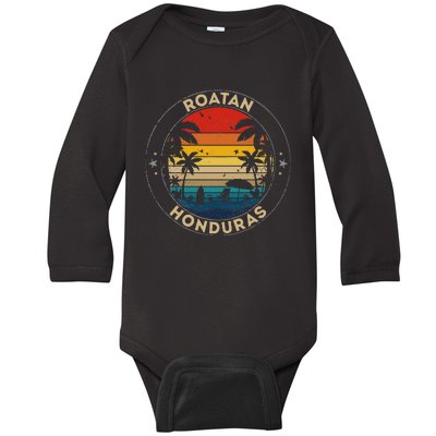 Roatan Souvenir Honduras Reminder Baby Long Sleeve Bodysuit