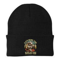 Retro Sloth Hiking Team WeLl Get There When We Get There Knit Cap Winter Beanie