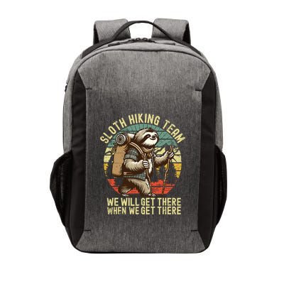 Retro Sloth Hiking Team WeLl Get There When We Get There Vector Backpack