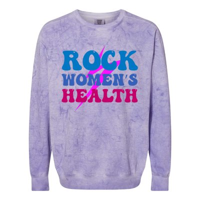 Rock 's Health Groovy Design Colorblast Crewneck Sweatshirt