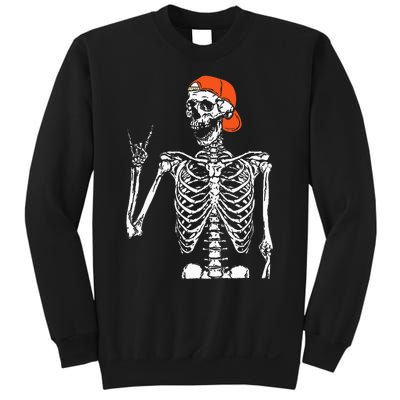 Rocker Skeleton Hand Rock On Costume Funny Halloween Gifts Sweatshirt