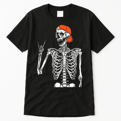 Rocker Skeleton Hand Rock On Costume Funny Halloween Gifts Tall T-Shirt