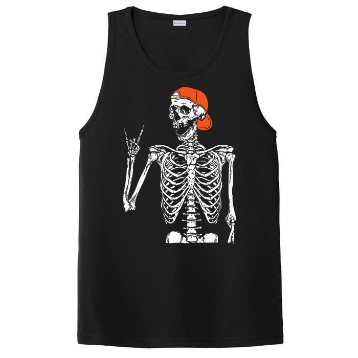 Rocker Skeleton Hand Rock On Costume Funny Halloween Gifts PosiCharge Competitor Tank