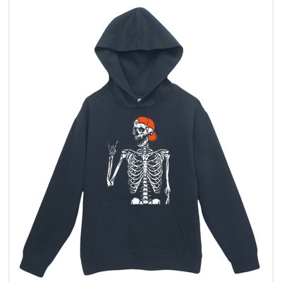 Rocker Skeleton Hand Rock On Costume Funny Halloween Gifts Urban Pullover Hoodie