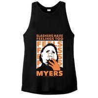 Riot Society Halloween M.I.C.H.A.E.L Myers Slashers Have Feelings Too Ladies PosiCharge Tri-Blend Wicking Tank