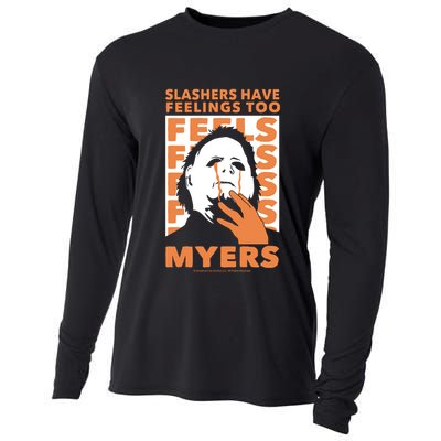 Riot Society Halloween M.I.C.H.A.E.L Myers Slashers Have Feelings Too Cooling Performance Long Sleeve Crew