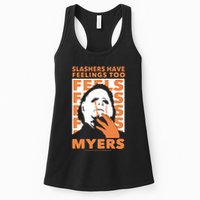 Riot Society Halloween M.I.C.H.A.E.L Myers Slashers Have Feelings Too Womens Tank Top