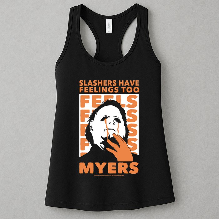 Riot Society Halloween M.I.C.H.A.E.L Myers Slashers Have Feelings Too Womens Tank Top