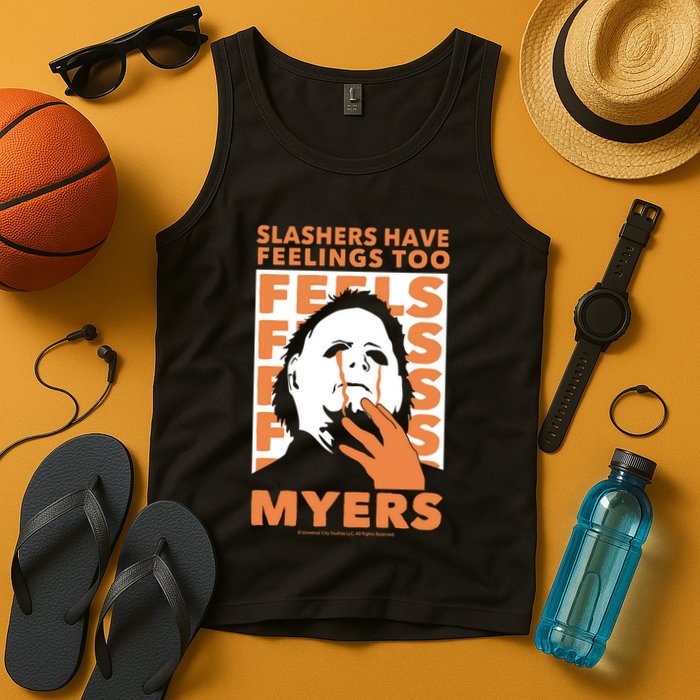 Riot Society Halloween M.I.C.H.A.E.L Myers Slashers Have Feelings Too Tank Top