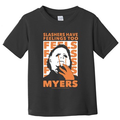 Riot Society Halloween M.I.C.H.A.E.L Myers Slashers Have Feelings Too Toddler T-Shirt