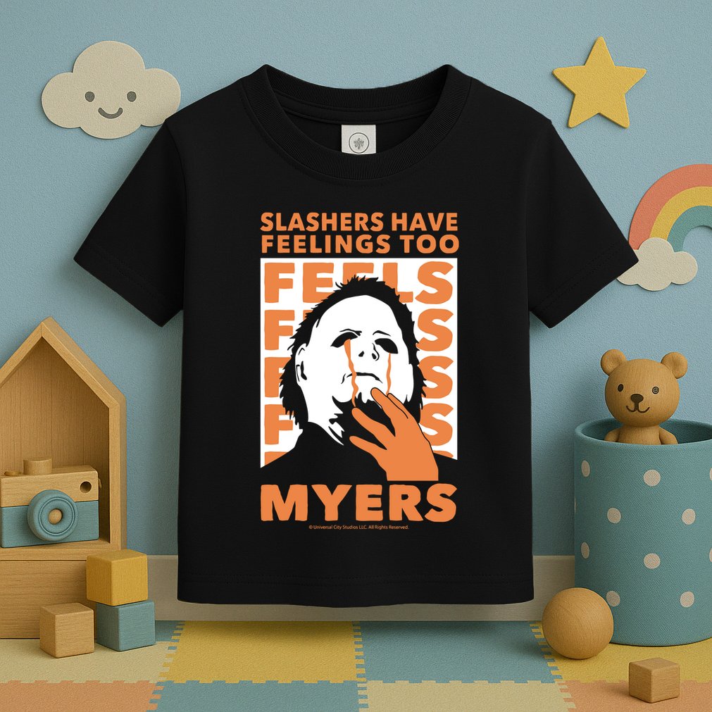 Riot Society Halloween M.I.C.H.A.E.L Myers Slashers Have Feelings Too Toddler T-Shirt