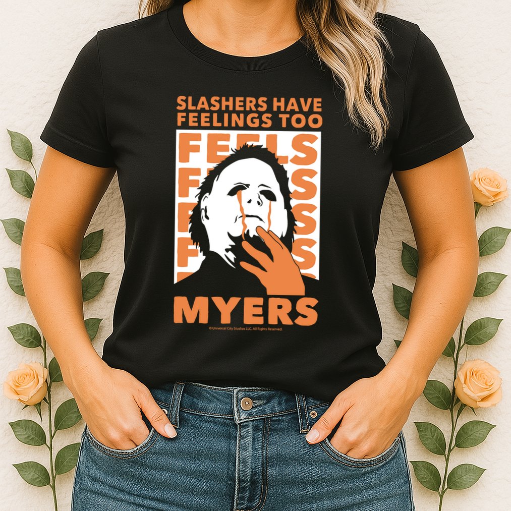 Riot Society Halloween M.I.C.H.A.E.L Myers Slashers Have Feelings Too Womens T-Shirt