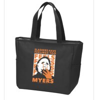 Riot Society Halloween M.I.C.H.A.E.L Myers Slashers Have Feelings Too Zip Tote Bag