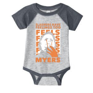 Riot Society Halloween M.I.C.H.A.E.L Myers Slashers Have Feelings Too Infant Baby Jersey Bodysuit