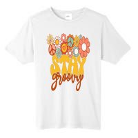 Retro Sunflower Hippie Stay Groovy Positive Mind Happy Life Tall Fusion ChromaSoft Performance T-Shirt