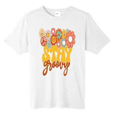 Retro Sunflower Hippie Stay Groovy Positive Mind Happy Life Tall Fusion ChromaSoft Performance T-Shirt