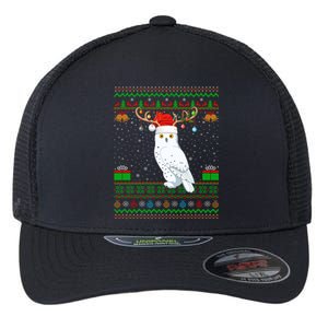 Reindeer Santa Hat Matching Ugly Snowy Owl Bird Christmas Funny Gift Flexfit Unipanel Trucker Cap