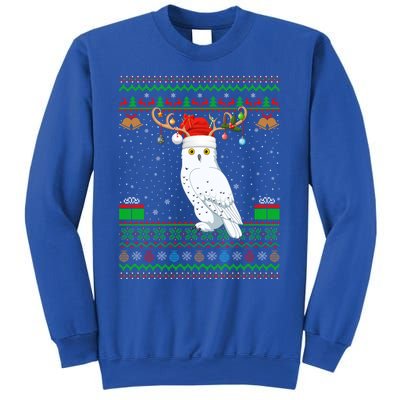 Reindeer Santa Hat Matching Ugly Snowy Owl Bird Christmas Funny Gift Sweatshirt