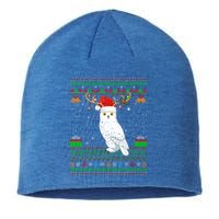 Reindeer Santa Hat Matching Ugly Snowy Owl Bird Christmas Funny Gift Sustainable Beanie