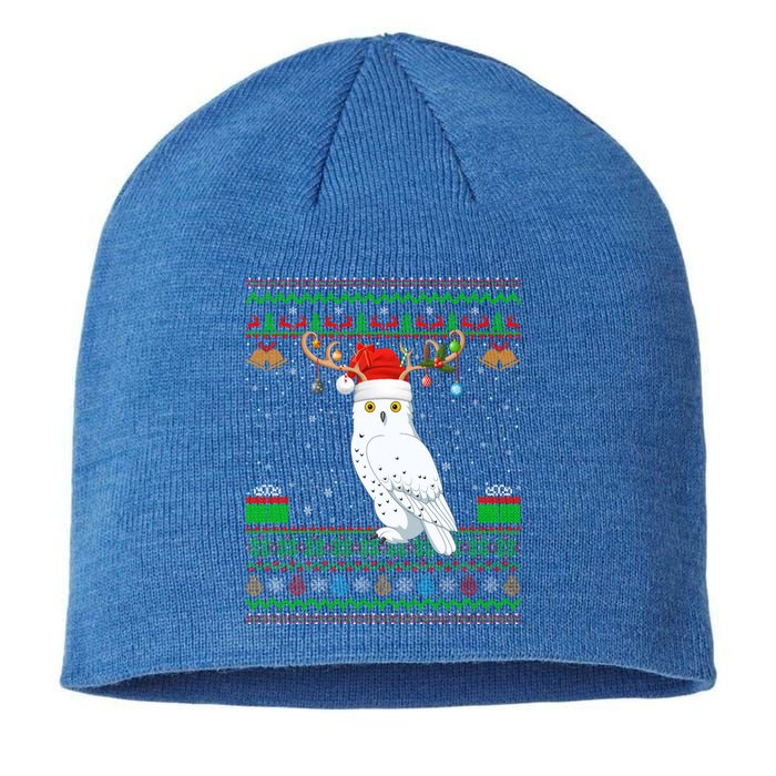 Reindeer Santa Hat Matching Ugly Snowy Owl Bird Christmas Funny Gift Sustainable Beanie