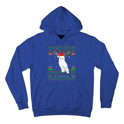 Reindeer Santa Hat Matching Ugly Snowy Owl Bird Christmas Funny Gift Tall Hoodie