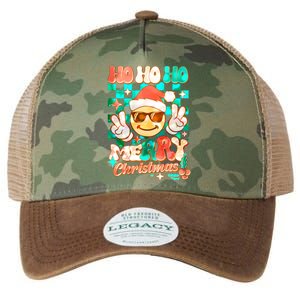 Retro Smiley Ho Ho Ho Merry Christmas Legacy Tie Dye Trucker Hat