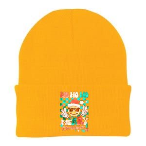 Retro Smiley Ho Ho Ho Merry Christmas Knit Cap Winter Beanie