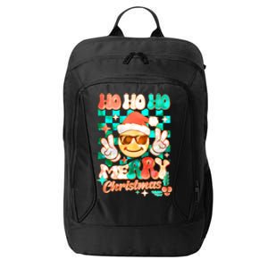 Retro Smiley Ho Ho Ho Merry Christmas City Backpack