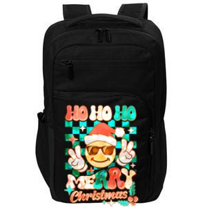 Retro Smiley Ho Ho Ho Merry Christmas Impact Tech Backpack