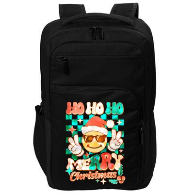 Retro Smiley Ho Ho Ho Merry Christmas Impact Tech Backpack