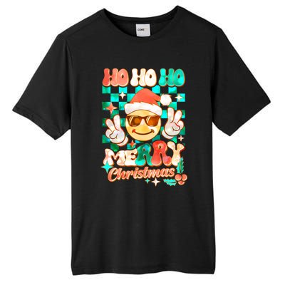 Retro Smiley Ho Ho Ho Merry Christmas Tall Fusion ChromaSoft Performance T-Shirt