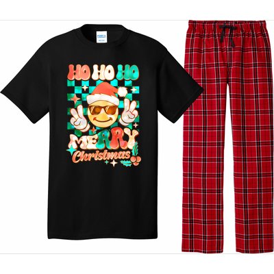 Retro Smiley Ho Ho Ho Merry Christmas Pajama Set