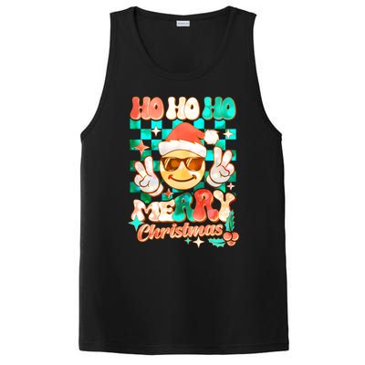 Retro Smiley Ho Ho Ho Merry Christmas PosiCharge Competitor Tank