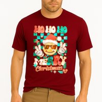 Retro Smiley Ho Ho Ho Merry Christmas Cooling Performance Crew T-Shirt