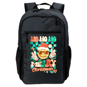 Retro Smiley Ho Ho Ho Merry Christmas Daily Commute Backpack