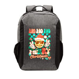 Retro Smiley Ho Ho Ho Merry Christmas Vector Backpack