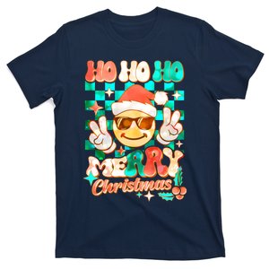 Retro Smiley Ho Ho Ho Merry Christmas T-Shirt