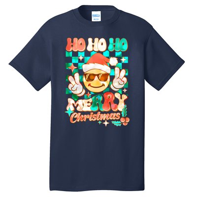 Retro Smiley Ho Ho Ho Merry Christmas Tall T-Shirt