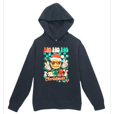 Retro Smiley Ho Ho Ho Merry Christmas Urban Pullover Hoodie